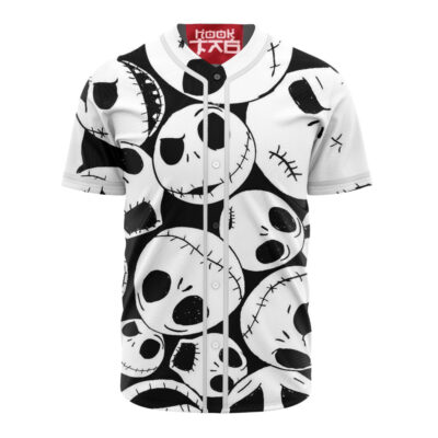 Jack Skellington Baseball Jersey, The Nightmare Before Christmas Baseball Jersey, Halloween Baseball Jersey