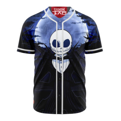 Jack Skellington Baseball Jersey, The Nightmare Before Christmas Baseball Jersey, Halloween Baseball Jersey