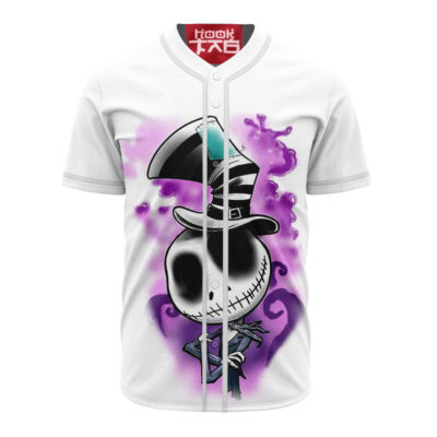 Jack Skellington Baseball Jersey, The Nightmare Before Christmas Baseball Jersey, Halloween Baseball Jersey