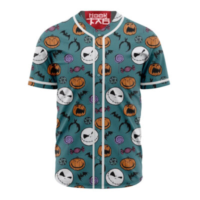 Jack Skellington Baseball Jersey, The Nightmare Before Christmas Baseball Jersey, Halloween Baseball Jersey