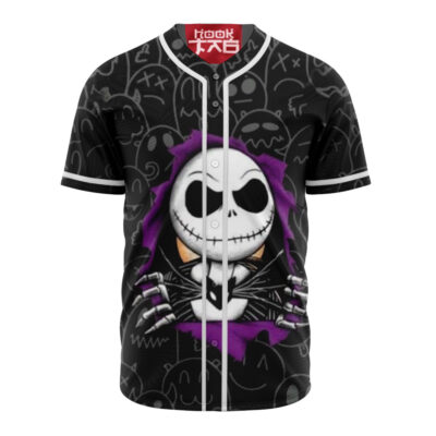 Jack Skellington Baseball Jersey, The Nightmare Before Christmas Baseball Jersey, Halloween Baseball Jersey