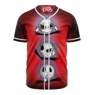 Jack Skellington Baseball Jersey, The Nightmare Before Christmas Baseball Jersey, Halloween Baseball Jersey