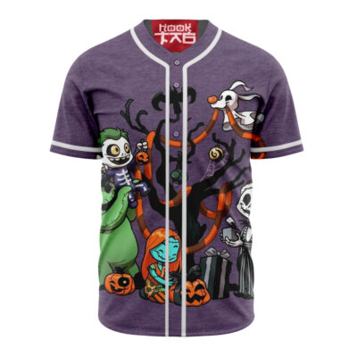 Jack Skellington Baseball Jersey, The Nightmare Before Christmas Baseball Jersey, Halloween Baseball Jersey