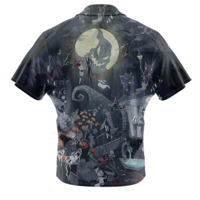 Jack Skellington & Sally Hawaiian Shirt, The Nightmare Before Christmas Hawaiian Shirt, Halloween Hawaiian Shirt