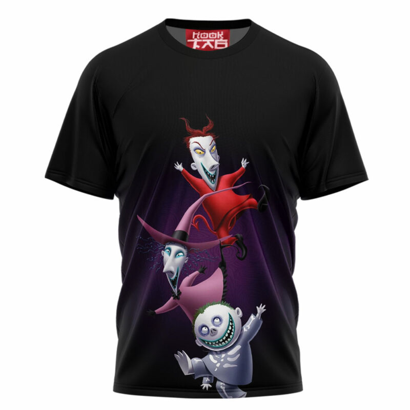 Lock & Barrel & Shock T-shirt, The Nightmare Before Christmas T-shirt, Halloween T-shirt