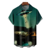 UFO Alien In City - For Men And Women - Hawaiian Shirt