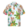 Tropical Flower With Corgi Hawaiian Shirt Summer Vibe