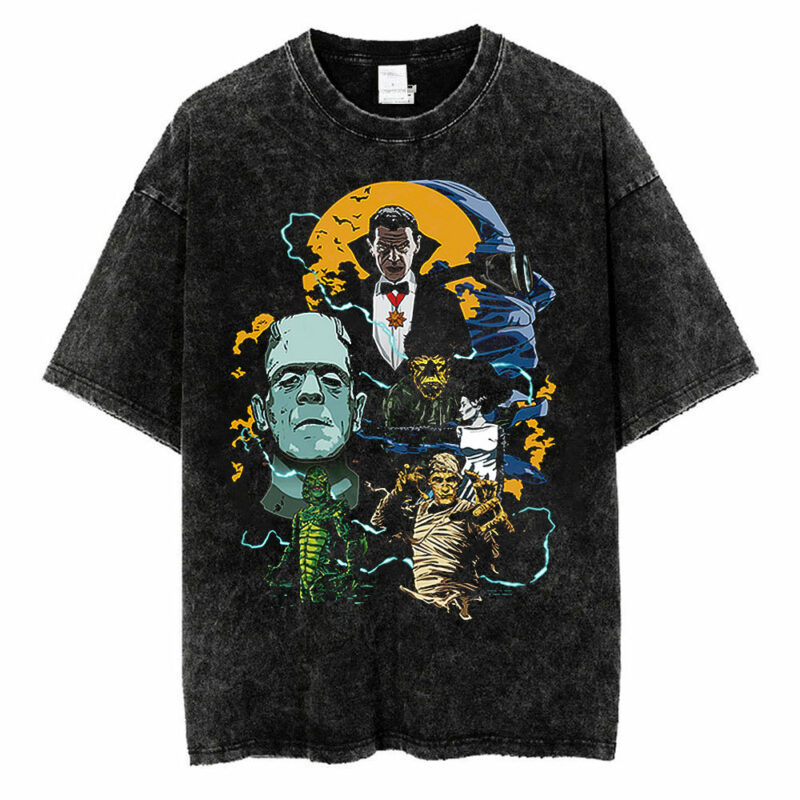 Universal Monsters Collage T-Shirt, Horror Movie halloween, Halloween T-shirt