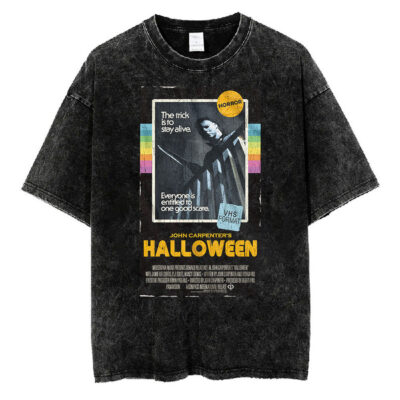 VHS Box Art Michael Myers T-shirt, Halloween Movie T-Shirt, Halloween T-shirt