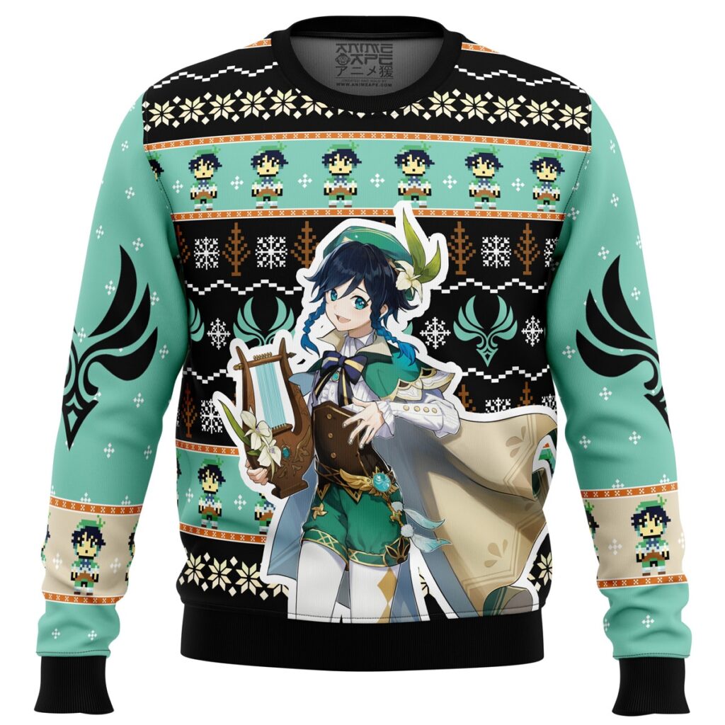 Venti Genshin Impact Ugly Christmas Sweater