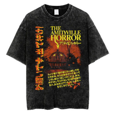 Vintage Japanese Amityville Horror Poster T-shirt, The Amityville Horror T-Shirt, Halloween T-shirt