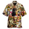 Wine Drinking Wine Feeling Fine Cats - Hawaiian Shirt