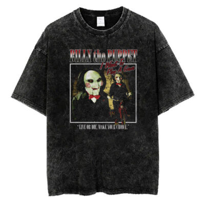 Womens Billy the Puppet T-Shirt, Saw T-Shirt, Halloween T-shirt