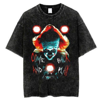 Womens Come Back And Play Pennywise T-Shirt, IT Chapter Two T-Shirt, Halloween T-shirt