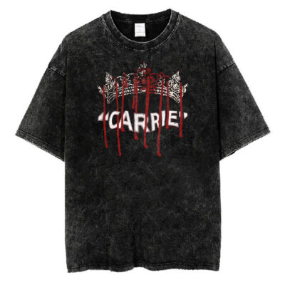 Womens Prom Crown Blood T-shirt, Carrie T-Shirt, Halloween T-shirt