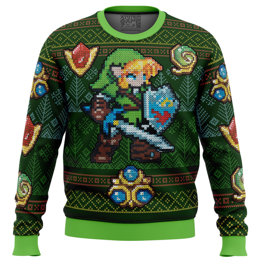 Zelda Link Green Ugly Christmas Sweater HookTab