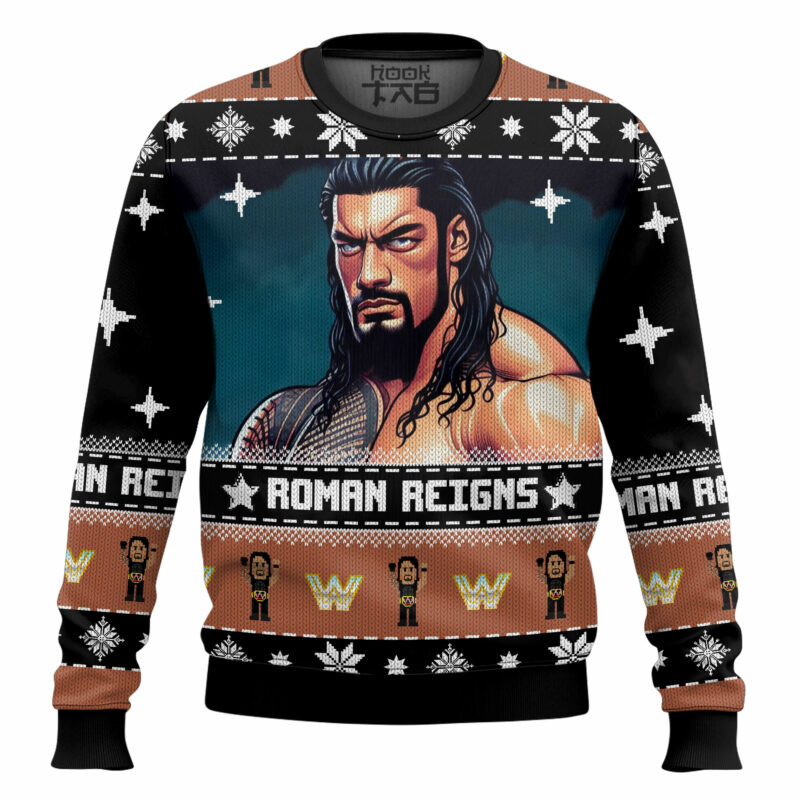 Roman Reigns WWE Christmas Ugly Sweater