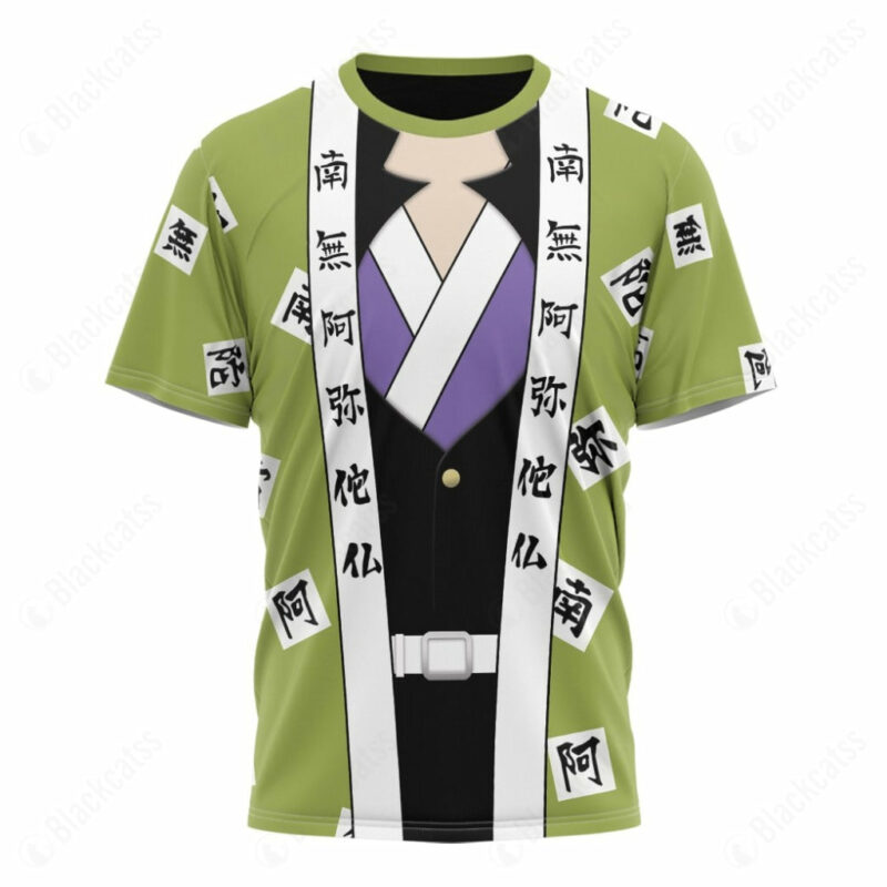 Demon Slayer Kimetsu no Yaiba Stone Hashira Gyoumei Himejima T-shirt, Anime T-Shirt