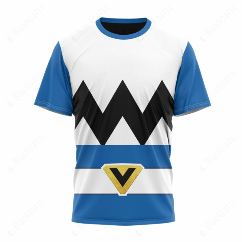 Blue Power Rangers Lost Galaxy T-shirt ,Power Rangers T-shirt