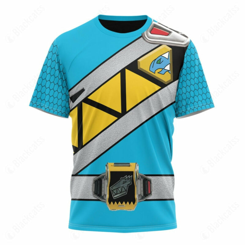 Dino Charge Power Rangers Aqua Ranger T-shirt ,Power Rangers T-shirt