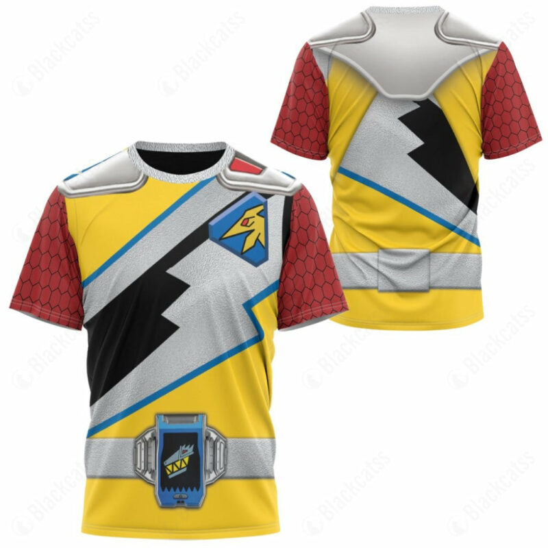 Dino Charge Power Rangers Gold Ranger T-shirt ,Power Rangers T-shirt