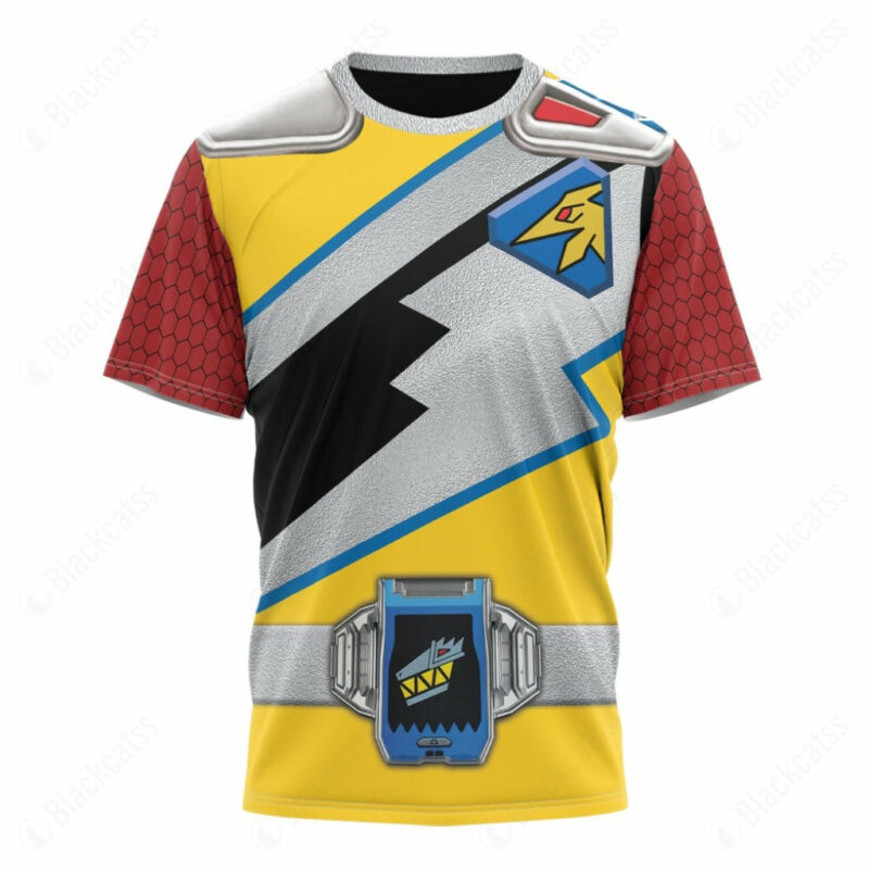 Dino Charge Power Rangers Gold Ranger T-shirt ,Power Rangers T-shirt