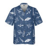 Space Aircraft Seamless Pattern Hawaiian Shirt