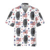 Unique Black Angus American Flag Pattern Hawaiian Shirt