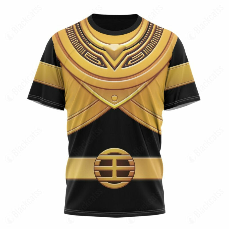 Gold Power Rangers Zeo T-shirt ,Power Rangers T-shirt