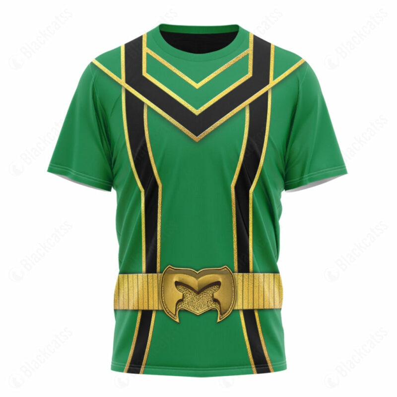 Green Power Rangers Mystic Force T-shirt ,Power Rangers T-shirt