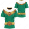 Green Power Rangers Zeo T-shirt ,Power Rangers T-shirt