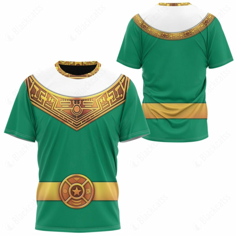 Green Power Rangers Zeo T-shirt ,Power Rangers T-shirt