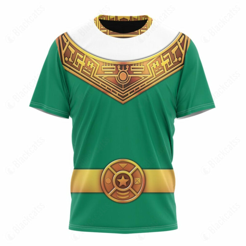 Green Power Rangers Zeo T-shirt ,Power Rangers T-shirt