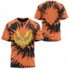 Halloween Scary Jack O Latern Face Tie Dye T-Shirt