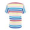 Allan Colorful Striped Beach Rainbow Pink Doll T-shirt, Costume T-shirt