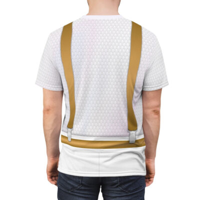 Allan Dance Night White Golden Suspenders Disco Party T-shirt, Costume T-shirt