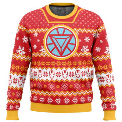 Arc Reactor Iron Man Ugly Christmas Sweater