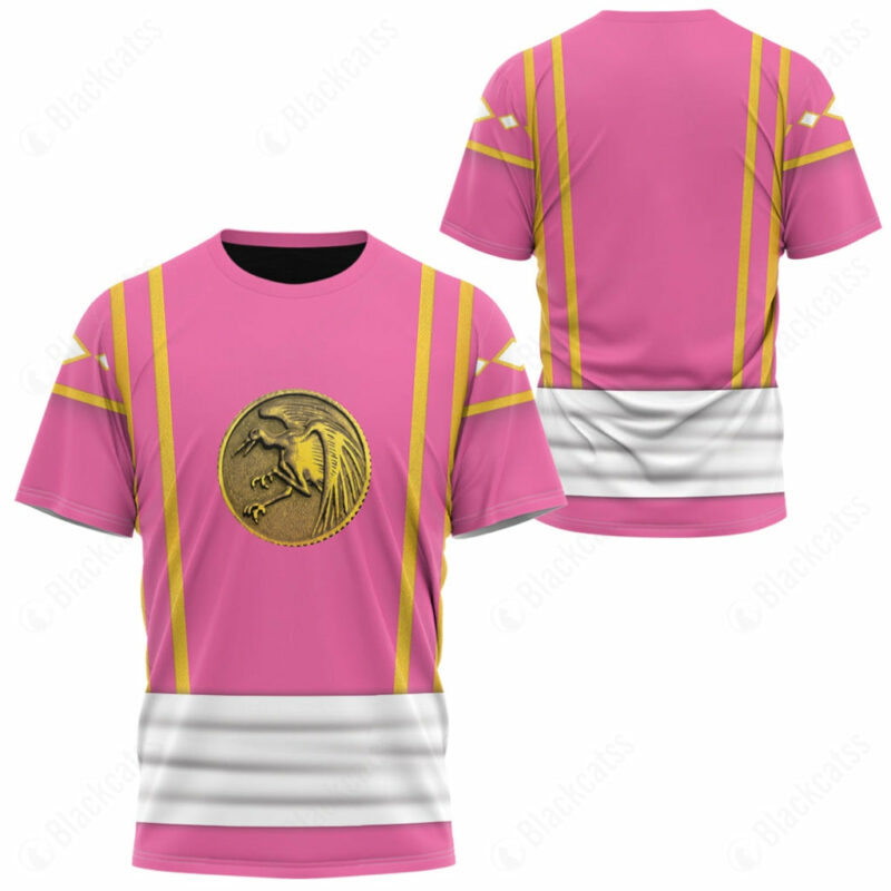 Mighty Morphin Power Rangers T-shirt, Ninja Rangers Pink Crane T-shirt, Power Rangers T-shirt