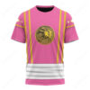 Mighty Morphin Power Rangers T-shirt, Ninja Rangers Pink Crane T-shirt, Power Rangers T-shirt