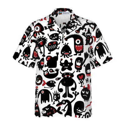 Black Monsters Halloween - For Men And Women - Hawaiian Shirt