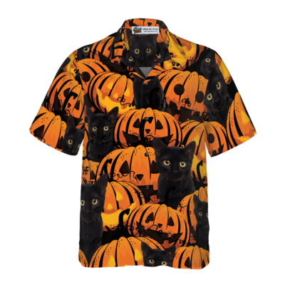 Pets And Halloween Pumpkin - Gift For Men And Women - Hawaiian Shirt