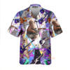 Music Cat Playing Guitar And Galaxy Hawaiian Shirt