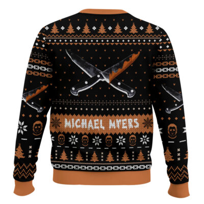 Michael Myers Ugly Christmas Sweater, Halloween Ugly Christmas Sweater