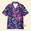 Psychedelic Hippie Colorful Tiny Skull - Hawaiian Shirt