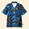 Tropical Bigfoot Blue Aloha - Hawaiian Shirt Summer Vibe