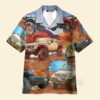 Jeep In The Desert Vintage Art Style - Gift For Men And Women - Hawaiian Shirt