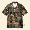 Book And Cat Vintage - Gift For Cat Lovers - Hawaiian Shirt