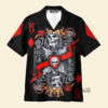 Skull Playing Card King Of Skull - Hawaiian Shirt