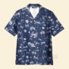 Spaceship Star Wars Dark Blue Hawaiian Shirt