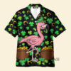 St. Patrick's Day A Flamingo And The Pots Of Gold - Hawaiian Shirt